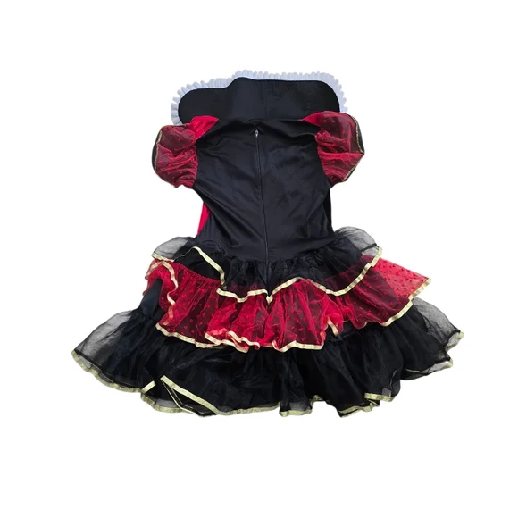 Leg Avenue Queen of Hearts Costume – Red Black Gold Dress - Picture 4 of 7